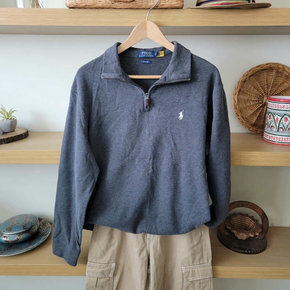Polo Ralph Lauren Estate-Rib Quarter-Zip Pullover size L